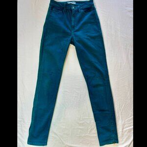 AUTHENTIC AMERICAN APPAREL HIGH WAISTED SKINNY JEANS, 26
